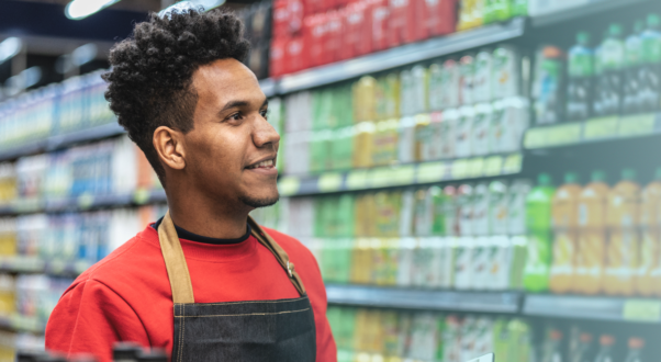 Supermarkt medewerker